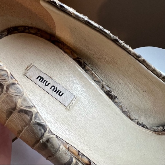 Miumiu heels sandals exotic leather - Picture 5 of 8